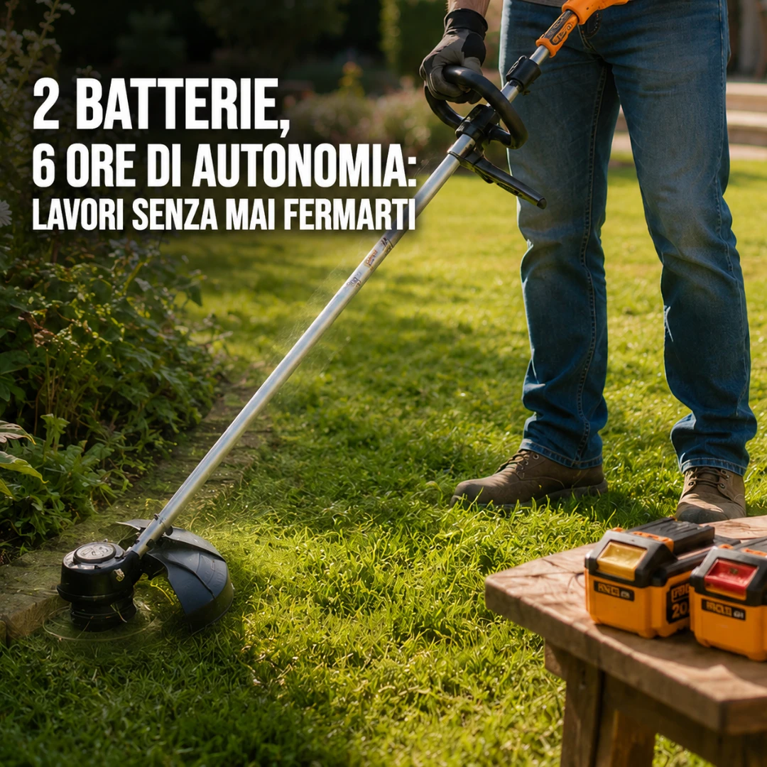 GreenBlade 4-in-1 | Decespugliatore Elettrico a Batteria